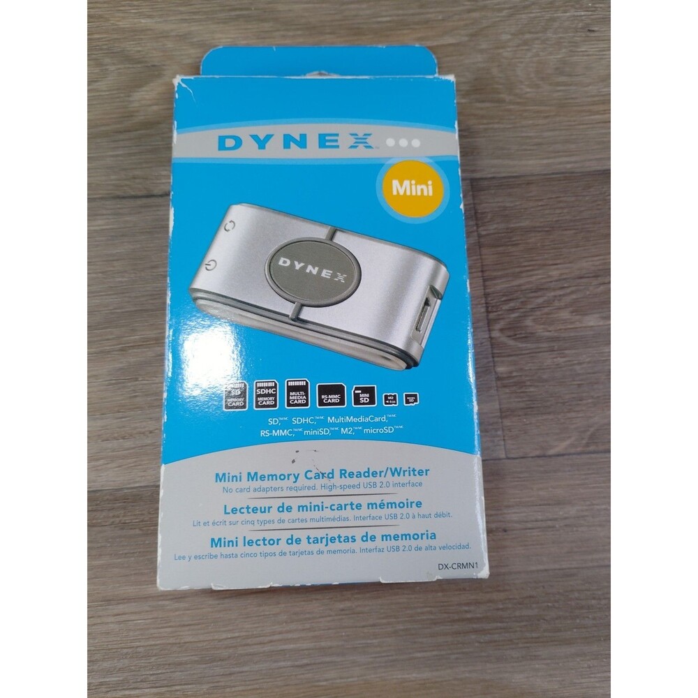 Dynex DX-CRMN1 Mini Memory Card Reader/Writer for Laptop Computer PC NEW OPEN BX